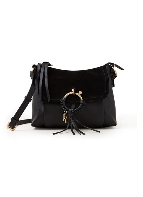 See By Chloé Joan Small crossbodytas van kalfsleer • Zwart • de 